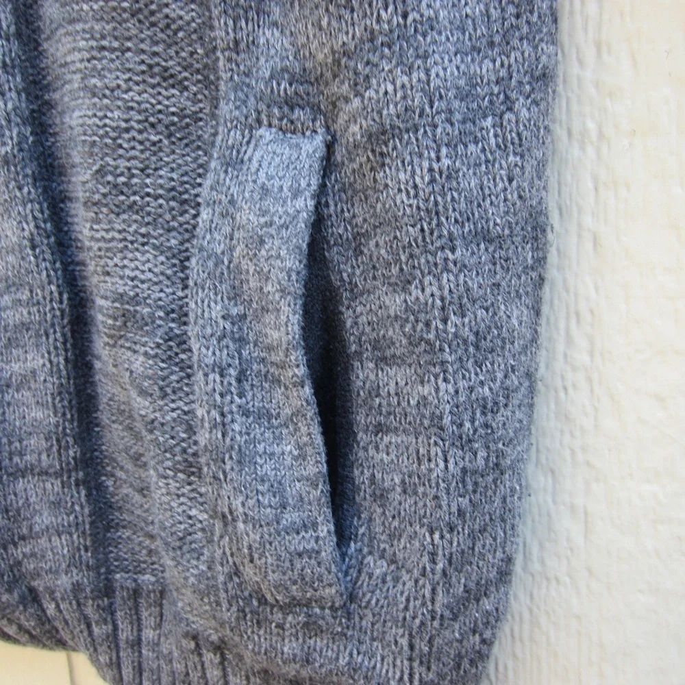 Rock & Republic Jacket Sweater Gray Long Sleeve Full Zip Men's‎ L Pockets Comfy